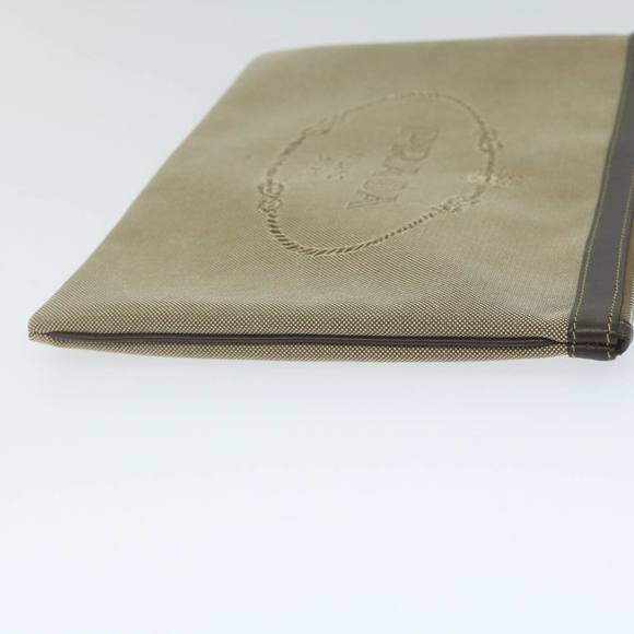 PRADA Clutch Bag Canvas Beige Auth bs10802 - Picture 4 of 16